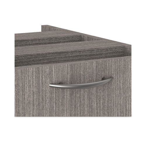 Image of Alera® Alera Valencia Series Full Pedestal File, Left or Right, 2 Legal/Letter-Size File Drawers, Gray, 15.63" x 20.5" x 28.5"