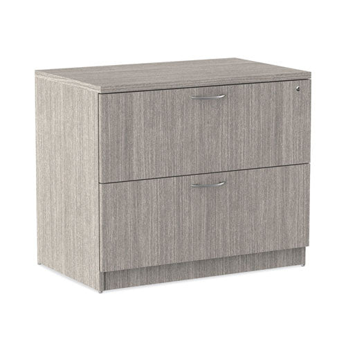 Image of Alera® Alera Valencia Series Lateral File, 2 Legal/Letter-Size File Drawers, Gray, 34" x 22.75" x 29.5"