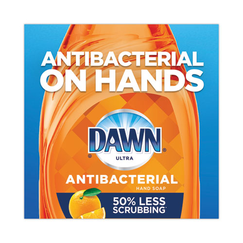 Image of Dawn® Ultra Antibacterial Dishwashing Liquid, Orange Scent, 38 oz Bottle, 8/Carton