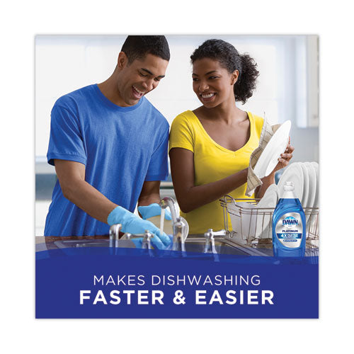 Image of Dawn® Platinum Liquid Dish Detergent, Refreshing Rain Scent, 32.7 oz Bottle, 8/Carton