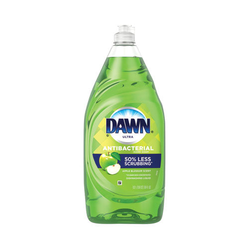 Image of Dawn® Ultra Antibacterial Dishwashing Liquid, Apple Blossom Scent, 38 oz Bottle, 8/Carton