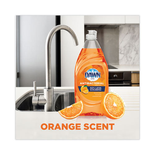 Image of Dawn® Ultra Antibacterial Dishwashing Liquid, Orange Scent, 38 oz Bottle, 8/Carton