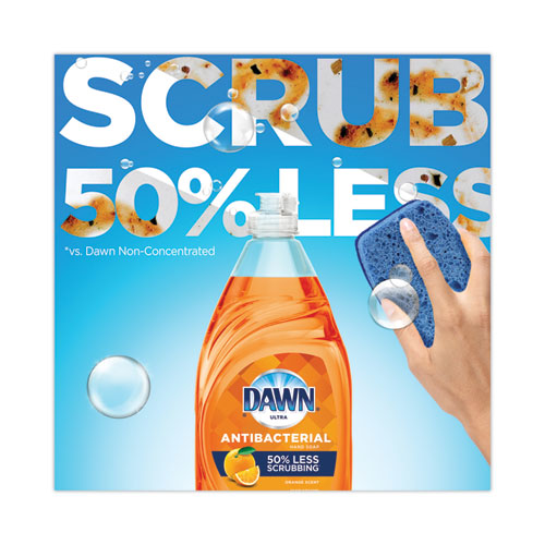 Image of Dawn® Ultra Antibacterial Dishwashing Liquid, Orange Scent, 38 oz Bottle, 8/Carton