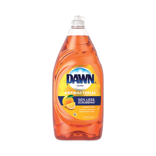 Image of Dawn® Ultra Antibacterial Dishwashing Liquid, Orange Scent, 38 oz Bottle, 8/Carton