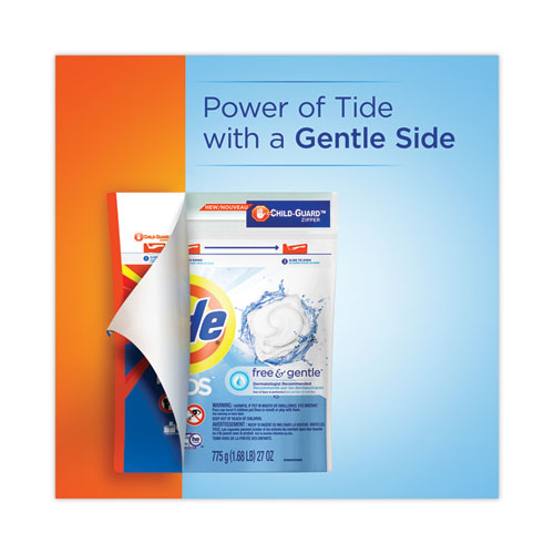 Image of Tide® Pods, HE Compatible, Unscented, 81 Pods/Tub, 4 Tubs Carton