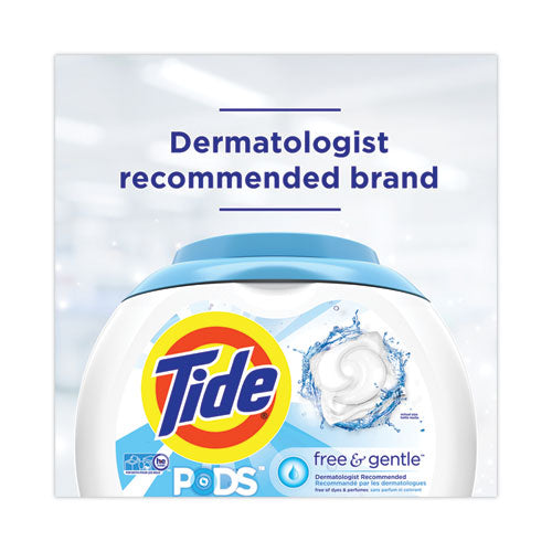 Image of Tide® Pods, HE Compatible, Unscented, 81 Pods/Tub, 4 Tubs Carton