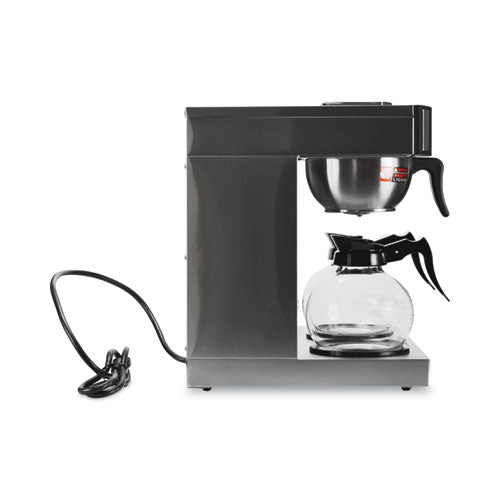 Image of Coffee Pro Three-Burner Low Profile Institutional Coffee Maker, 36-Cup, Stainless Steel