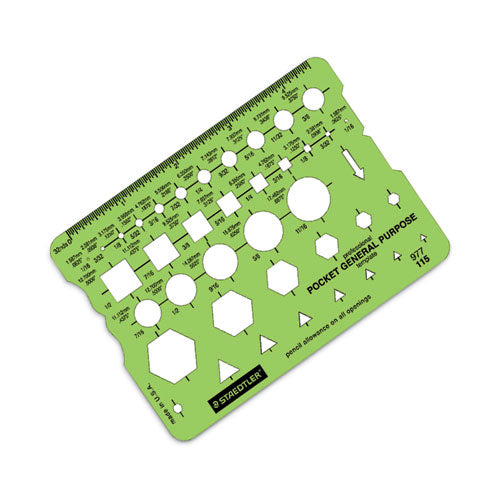 Image of Staedtler® Templates, 40 Geometric Shapes, 3.63 X 5.13, Green