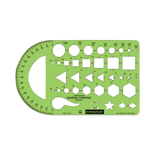 Image of Staedtler® Templates, 40 Geometric Shapes, 5.5 X 9.5, Green
