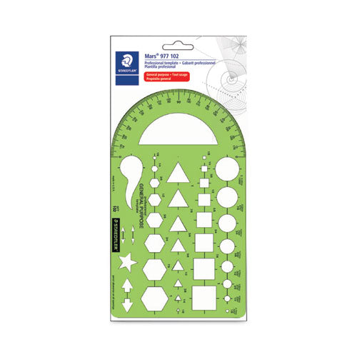 Image of Staedtler® Templates, 40 Geometric Shapes, 5.5 X 9.5, Green