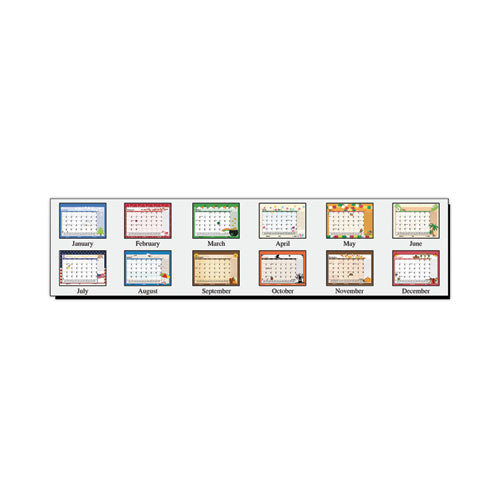 Image of House of Doolittle Recycled Desk Pad Calendar, Illustrated Seasons Artwork, 18.5 x 13, Black Binding/Corners,12-Month (Jan to Dec): 2025
