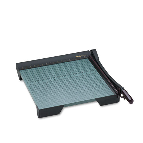 Image of Premier® The Original Green Paper Trimmer, 20 Sheets, 18" Cut Length, Wood Base, 18.5 X 18