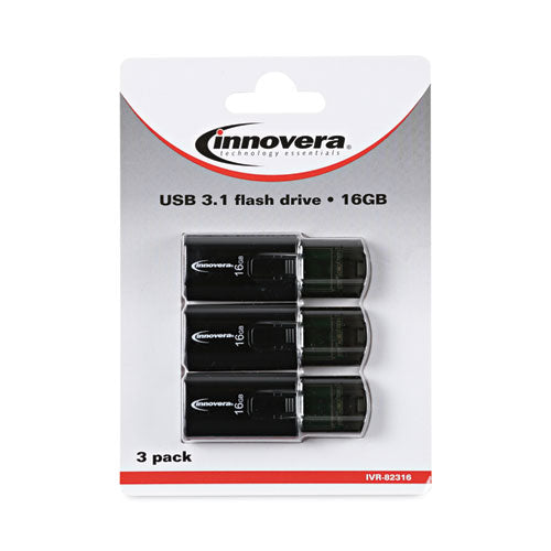 Image of Innovera® Usb 3.0 Flash Drive, 16 Gb, 3/pack