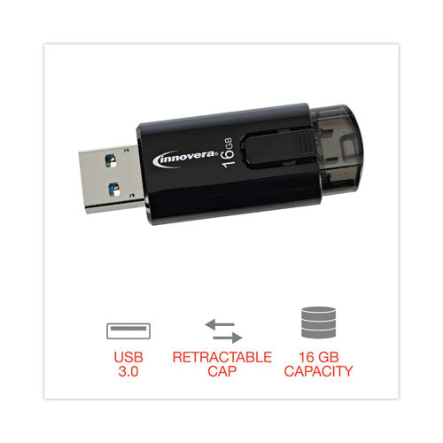 Image of Innovera® Usb 3.0 Flash Drive, 16 Gb, 3/pack
