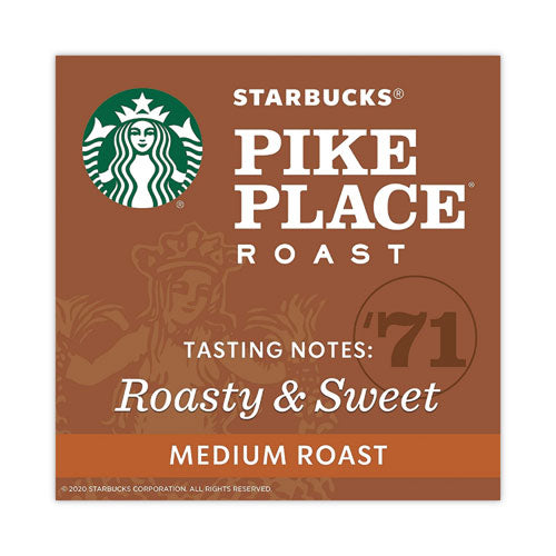 Image of Starbucks® Whole Bean Coffee, Pike Place Roast, 1 lb Bag, 6/Carton