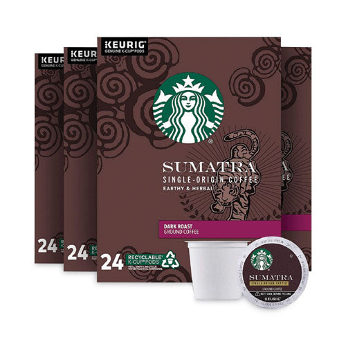 Image of Starbucks® Sumatra Coffee K-Cups, Sumatra, 0.4 oz K-Cup, 96/Box