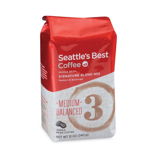 Image of Seattle's Best Port Side Blend Whole Bean Coffee, Medium Roast, 12 oz Bag, 6/Carton
