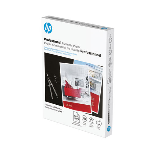 Image of HP Professional Business Paper, 52 lb Bond Weight, 8.5 x 11, Glossy White, 150/Pack