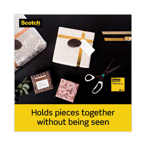 Image of Scotch® Double-Sided Permanent Tape In Handheld Dispenser, 1" Core, 0.5" X 37.5 Ft, Clear