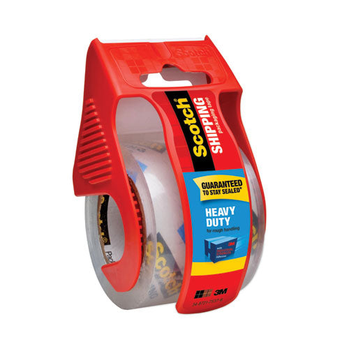 Image of Scotch® 3850 Heavy-Duty Packaging Tape With Dispenser, 1.5" Core, 1.88" X 66.66 Ft, Clear