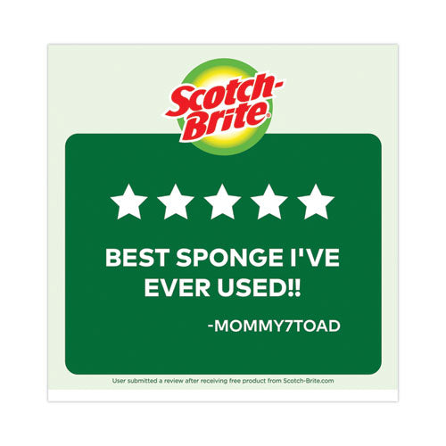 Image of Scotch-Brite® Heavy-Duty Scrub Sponge, 4.5 X 2.7, 0.6" Thick, Yellow/green, 6/pack