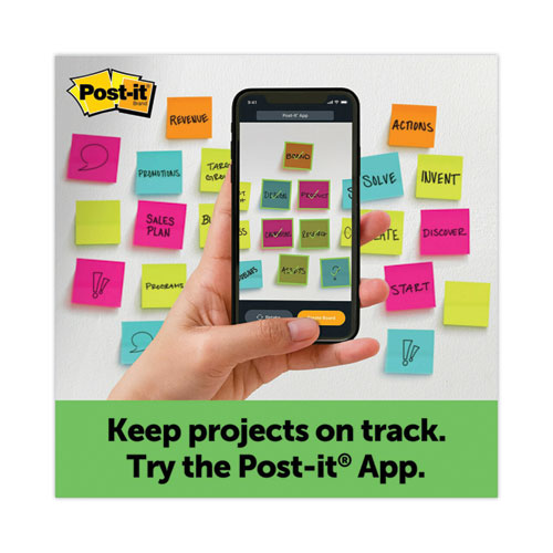 Image of Post-it® Easel Pads Super Sticky Vertical-Orientation Self-Stick Easel Pad Value Pack, Green Headband, Unruled, 25 x 30, White, 30 Sheets, 6/Carton