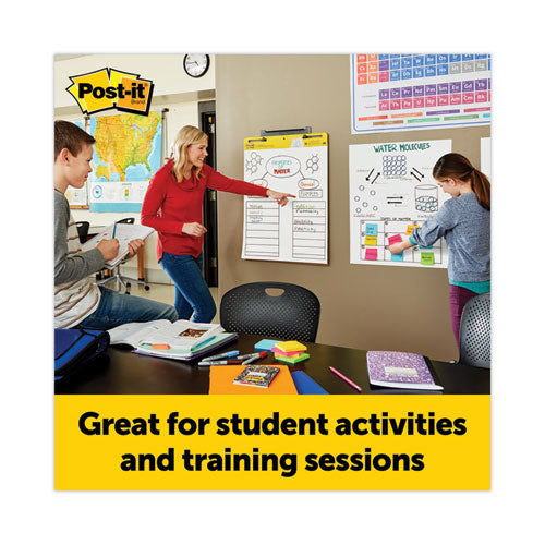 Image of Post-it® Easel Pads Super Sticky Vertical-Orientation Self-Stick Easel Pad Value Pack, Unruled, 25 x 30, White, 30 Sheets, 4/Carton