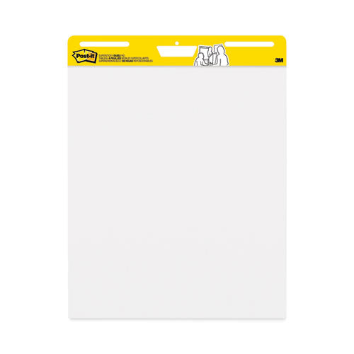 Image of Post-it® Easel Pads Super Sticky Vertical-Orientation Self-Stick Easel Pad Value Pack, Unruled, 25 x 30, White, 30 Sheets, 4/Carton