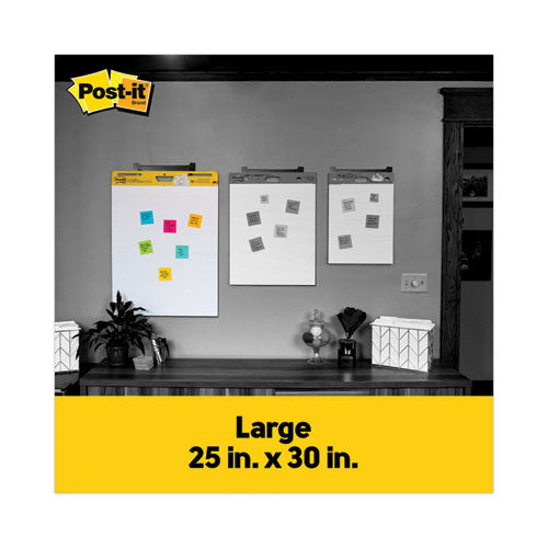 Image of Post-it® Easel Pads Super Sticky Vertical-Orientation Self-Stick Easel Pad Value Pack, Unruled, 25 x 30, White, 30 Sheets, 6/Carton