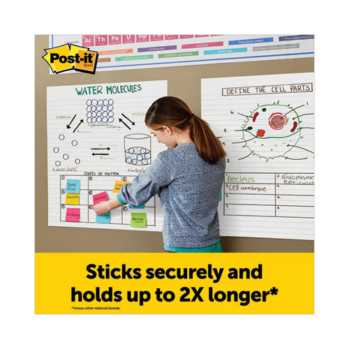 Image of Post-it® Easel Pads Super Sticky Vertical-Orientation Self-Stick Easel Pads, Presentation Format (1.5" Rule), 25 x 30, White, 30 Sheets, 2/Pack