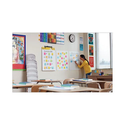 Image of Post-it® Easel Pads Super Sticky Vertical-Orientation Self-Stick Easel Pads, Presentation Format (1.5" Rule), 25 x 30, White, 30 Sheets, 2/Pack