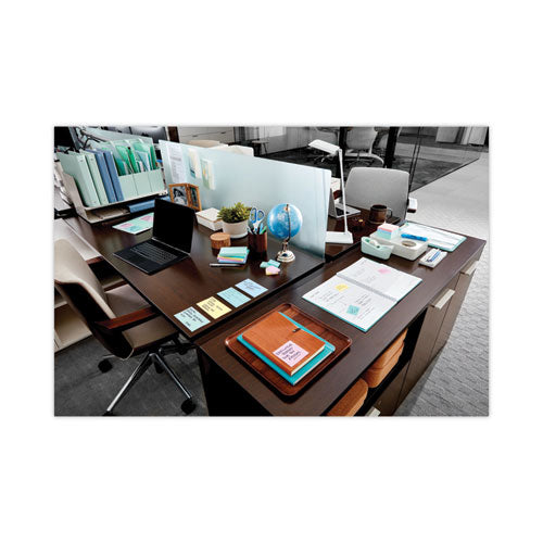 Image of Post-it® Notes Original Pads in Beachside Cafe Collection Colors, 3" x 3", 100 Sheets/Pad, 12 Pads/Pack