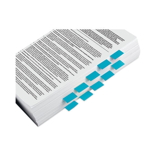 Image of Post-it® Flags Standard Page Flags in Dispenser, Bright Blue, 50 Flags/Dispenser, 2 Dispensers/Pack