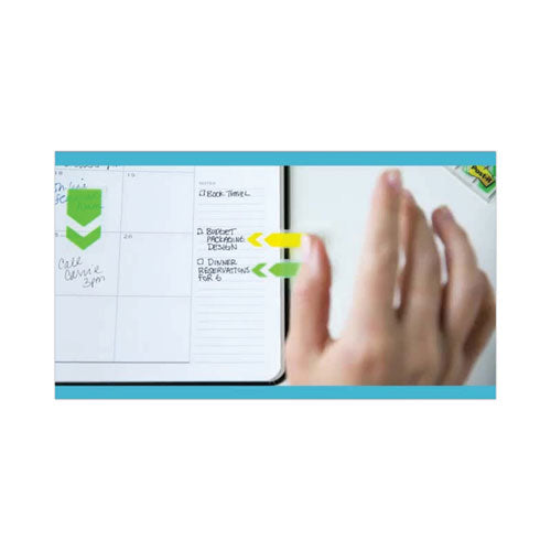 Image of Post-it® Flags Marking Page Flags in Dispensers, Blue, 50 Flags/Dispenser, 12 Dispensers/Pack