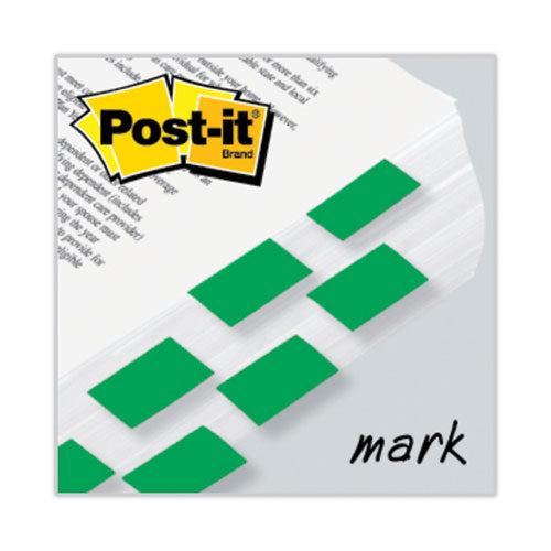 Image of Post-it® Flags Standard Page Flags in Dispenser, Green, 50 Flags/Dispenser, 2 Dispensers/Pack