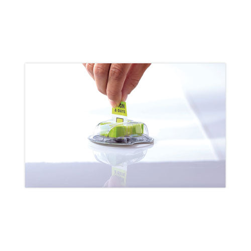 Image of Post-it® Flags Page Flags In Dispenser, "sign And Date", Bright Green, 200 Flags/dispenser
