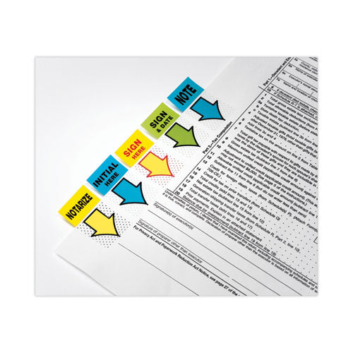 Image of Post-it® Flags Page Flags In Dispenser, "sign And Date", Bright Green, 200 Flags/dispenser