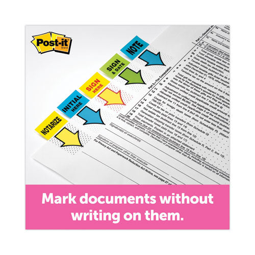 Image of Post-it® Flags Page Flags In Dispenser, "sign Here", Yellow, 200 Flags/dispenser