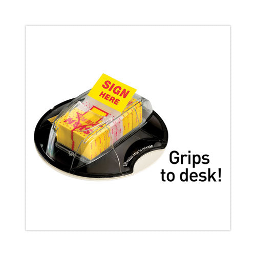 Image of Post-it® Flags Page Flags In Dispenser, "sign Here", Yellow, 200 Flags/dispenser