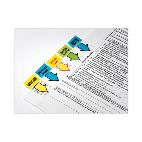 Image of Post-it® Flags Page Flags In Dispenser, "sign Here", Yellow, 200 Flags/dispenser