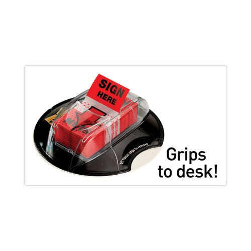 Image of Post-it® Flags High Volume Flag Dispenser, "sign Here", Red, 200 Flags/dispenser