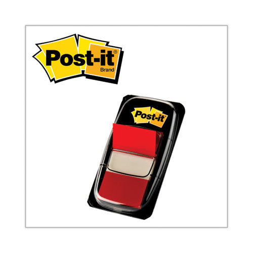 Image of Post-it® Flags Marking Page Flags In Dispensers, Red, 50 Flags/dispenser, 12 Dispensers/pack
