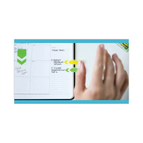 Image of Post-it® Flags Marking Page Flags In Dispensers, Red, 50 Flags/dispenser, 12 Dispensers/pack