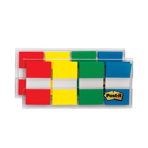 Image of Post-it® Flags Page Flags In Portable Dispenser, Assorted Primary, 160 Flags/dispenser