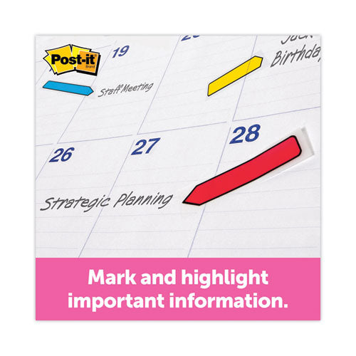 Image of Post-it® Flags Arrow 0.5" Page Flags, Assorted Primary/Brights, 252/Pack