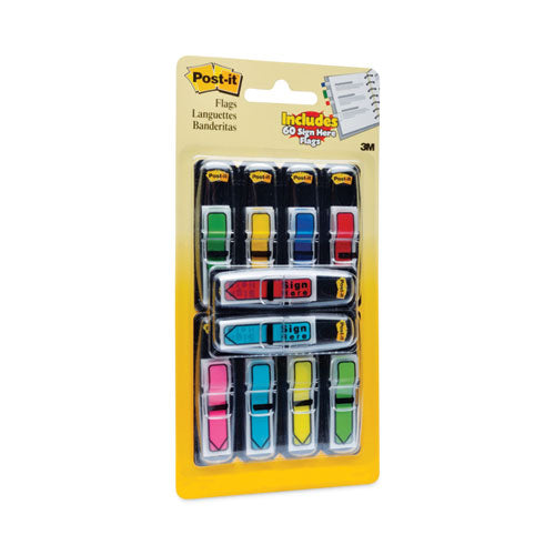 Image of Post-it® Flags Arrow 0.5" Page Flags, Assorted Primary/Brights, 252/Pack