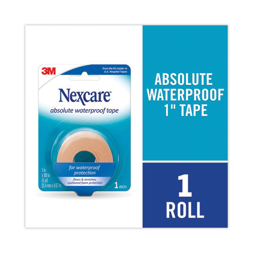 Image of 3M Nexcare Absolute Waterproof First Aid Tape, Foam, 1 X 180