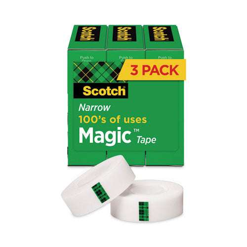 Image of Scotch® Magic Tape Refill, 1" Core, 0.5" X 36 Yds, Clear, 3/pack