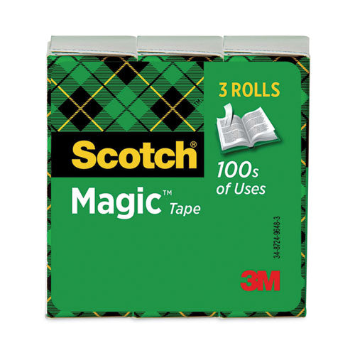 Image of Scotch® Magic Tape Refill, 1" Core, 0.75" X 83.33 Ft, Clear, 3/pack