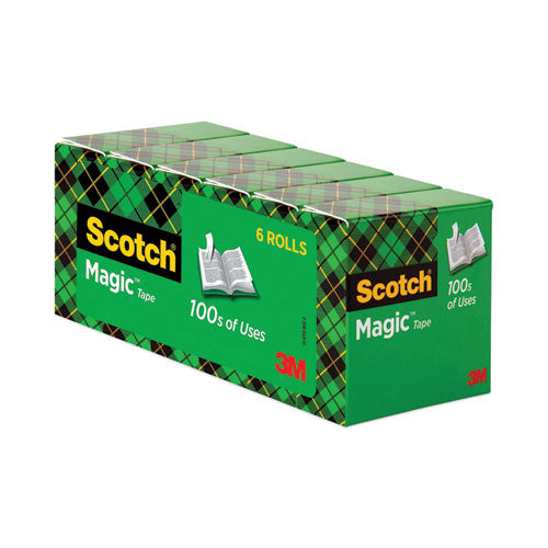 Image of Scotch® Magic Tape Refill, 1" Core, 0.75" X 83.33 Ft, Clear, 6/pack